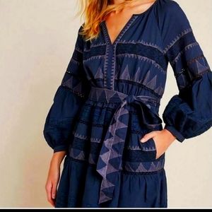 Anthropologie Puff sleeve mini dress